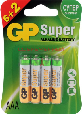 Батарейка GP SUPER 8+2 шт AAА 24A блистер